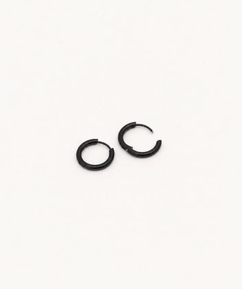 Black Sleeper Round Hoop - Black