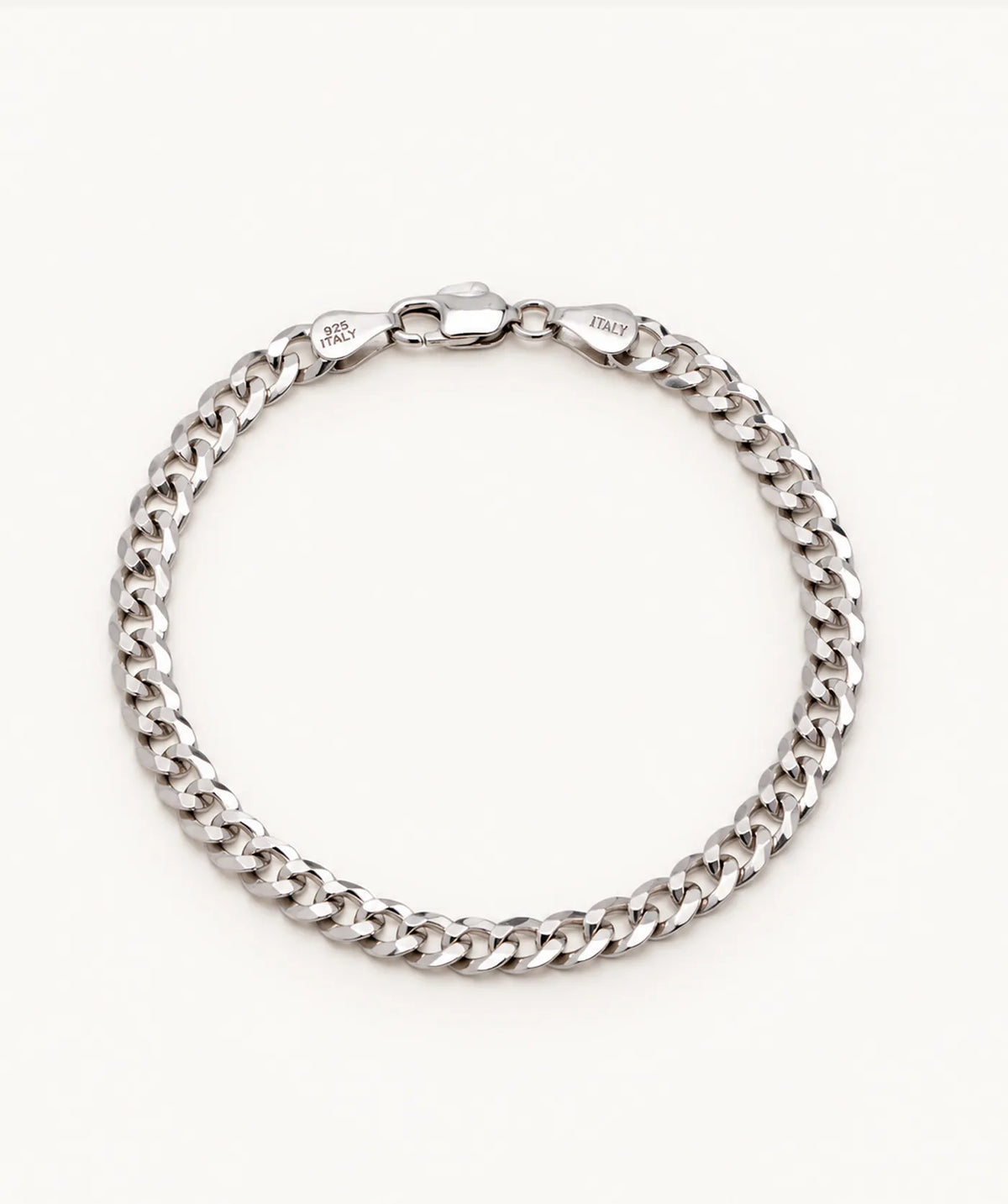 Men's Silver Curb Chain Bracelet