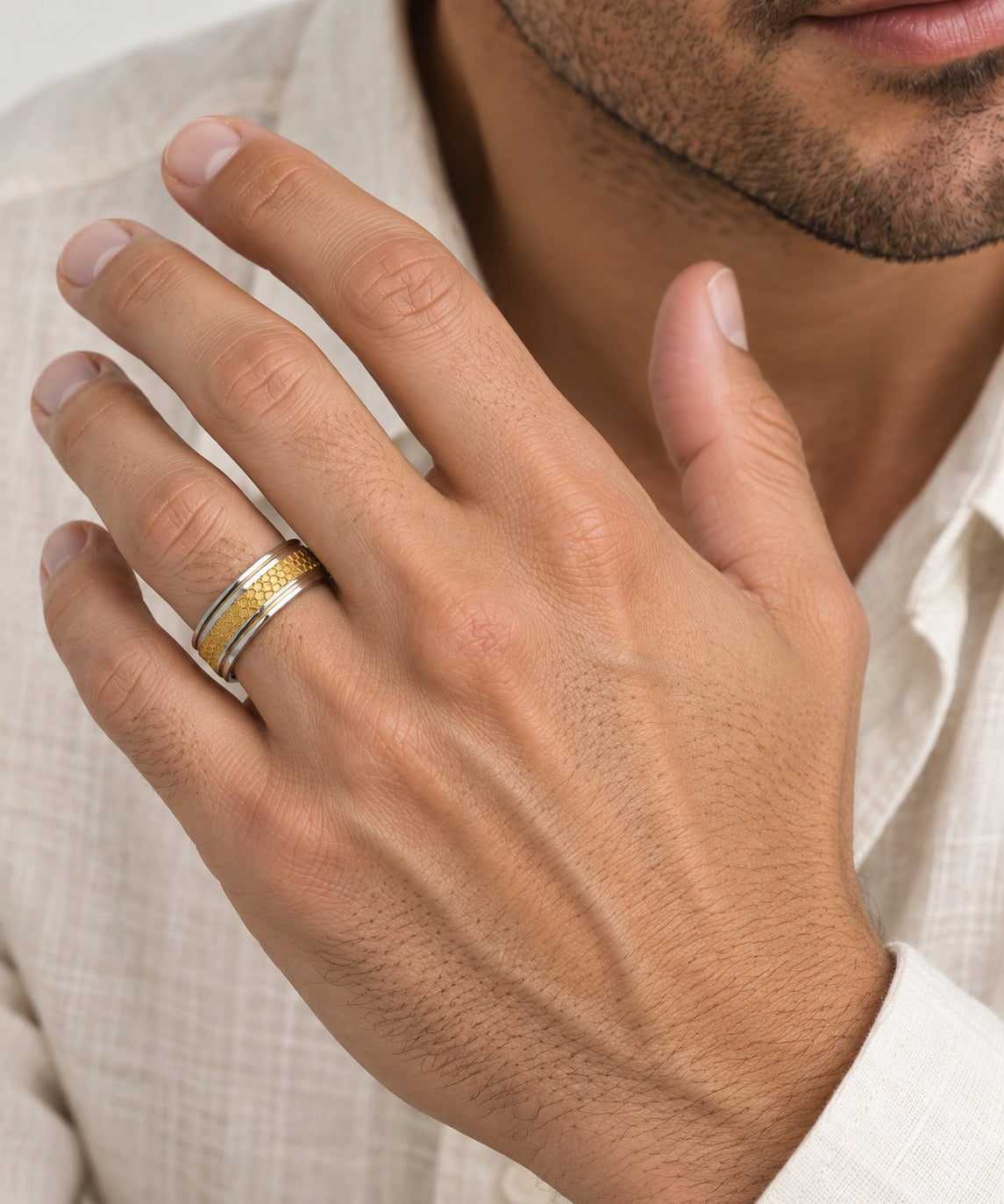 Dot Band Ring on model