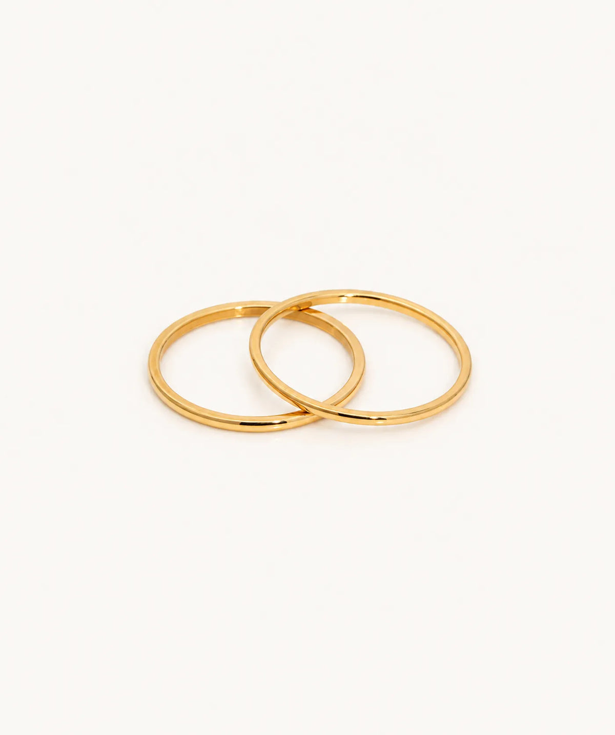 Gold Thin Plain Bangle, shown in several sizes
