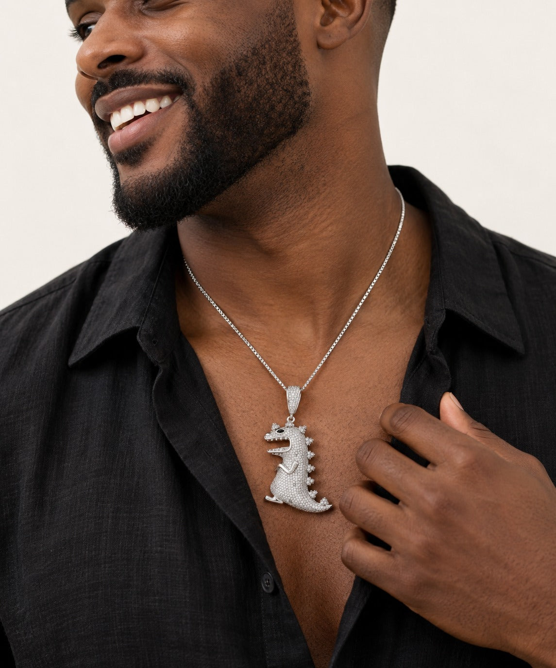 Dinosaur Pendant on model