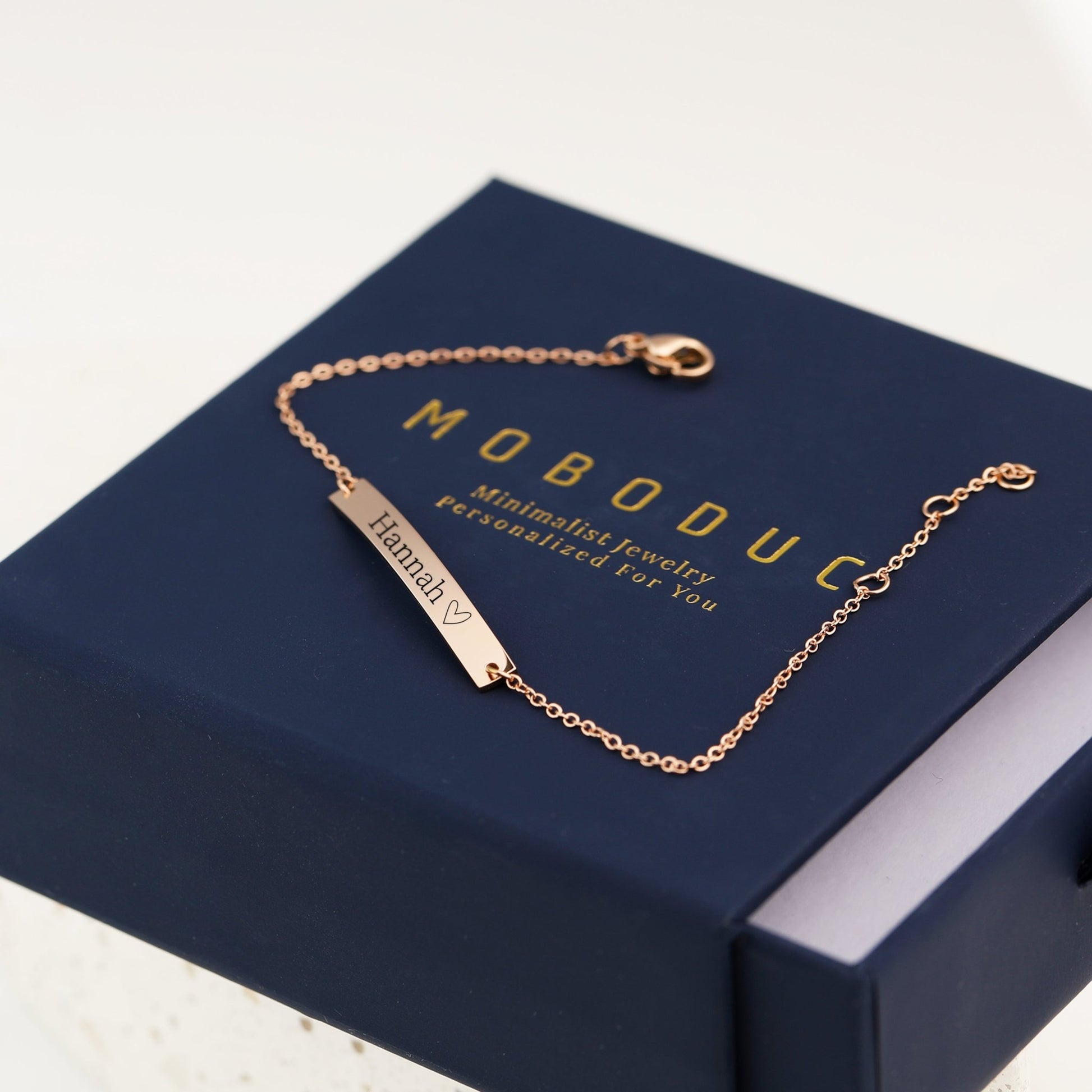 Friendship Bracelet Gift Initials Bracelet Birthday Gift Name Date Customize - Moboduc Custom Jewelry