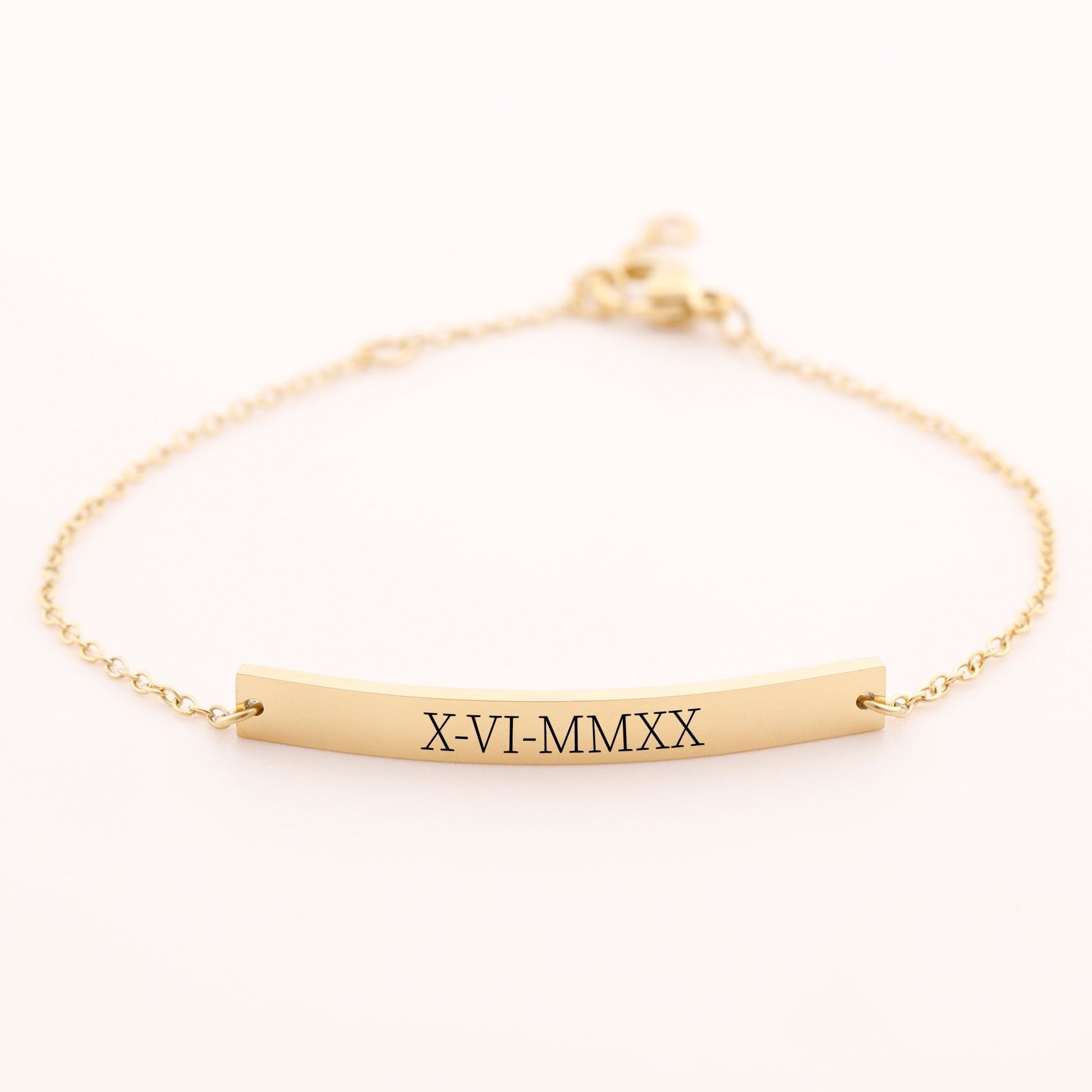 Friendship Bracelet Gift Initials Bracelet Birthday Gift Name Date Customize - Moboduc Custom Jewelry