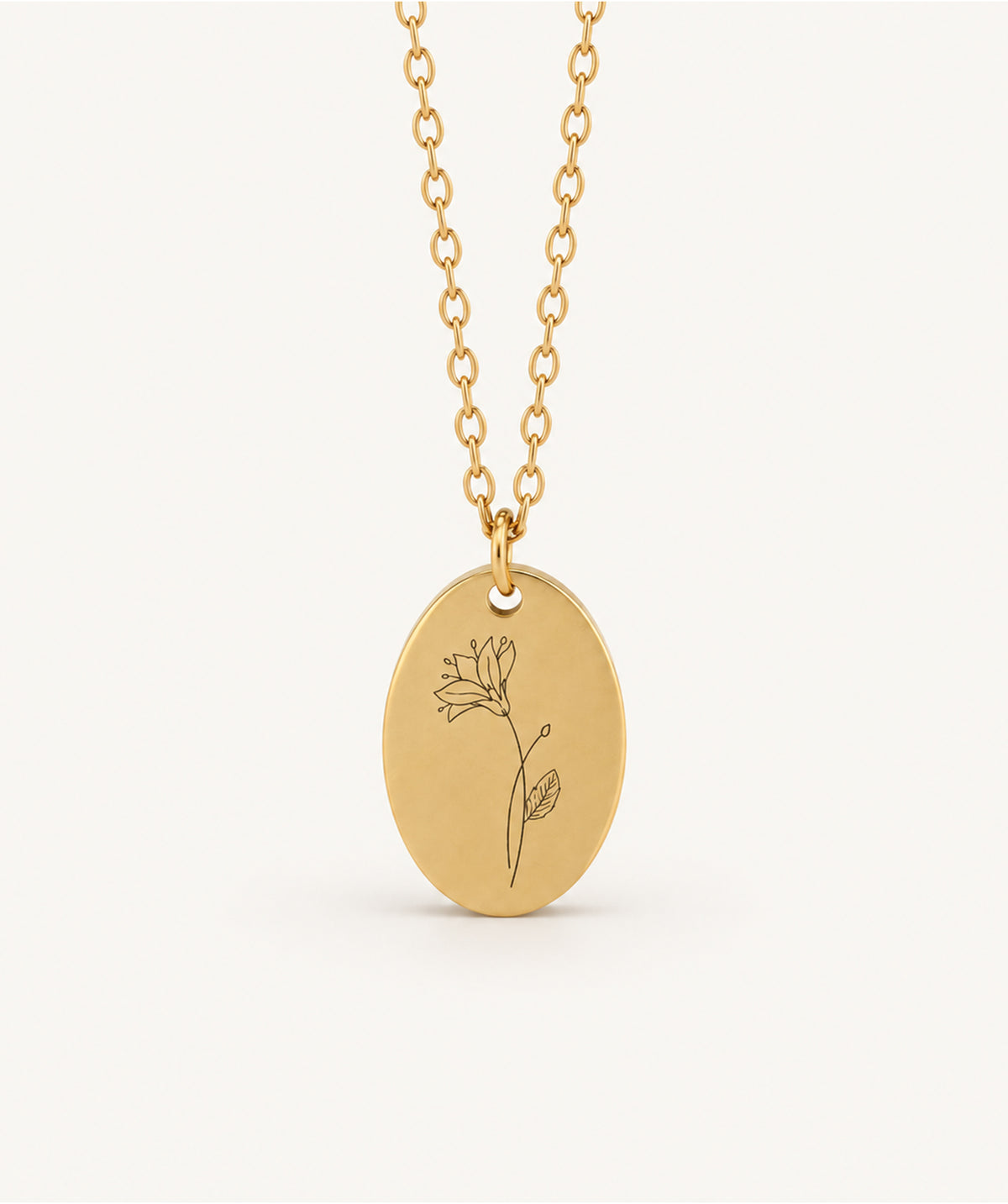 Gold Ellipse Necklace