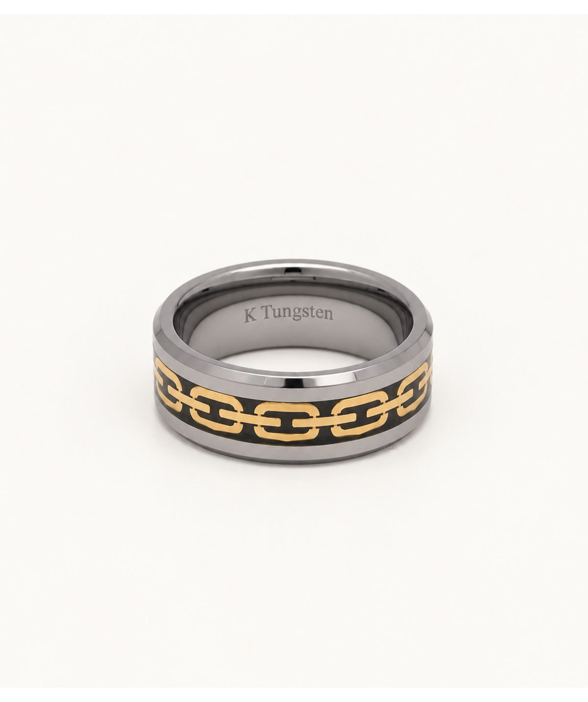 Gold Chain Glass Ring