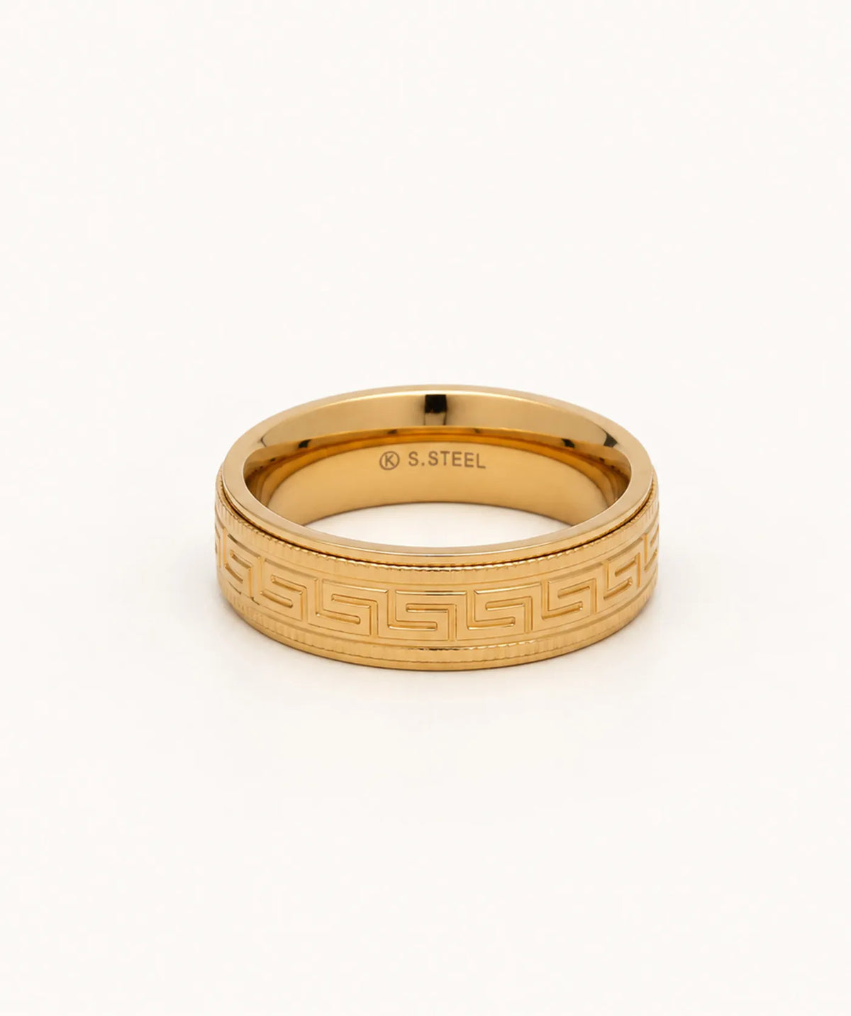 Greek Key Band Ring – view 5