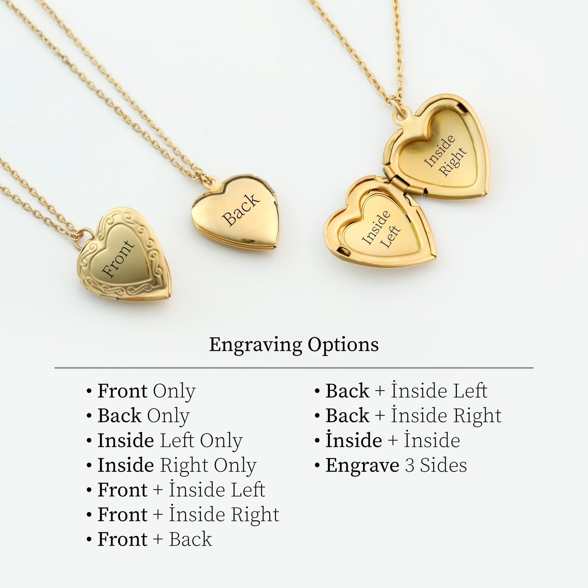 Two Name Engraved Antiqued Heart Pendant Two Name Engraved Antiqued Heart Pendant