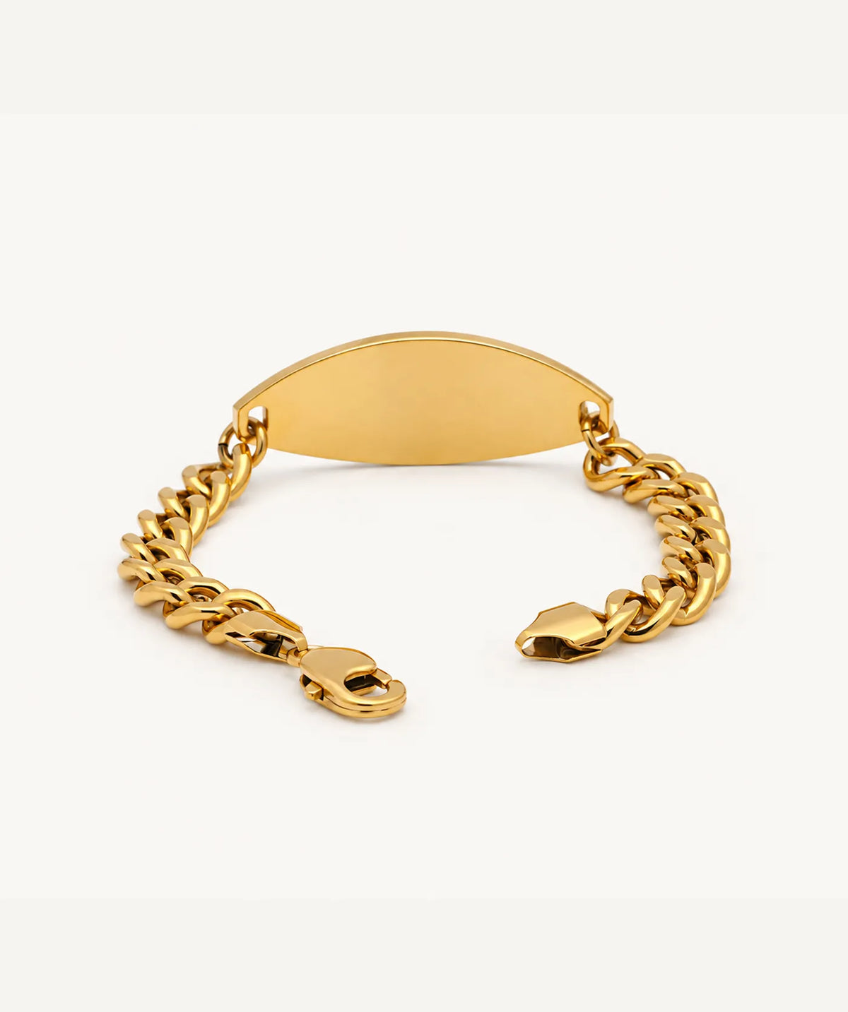 Gold Medical ID Bracelet - Large Red