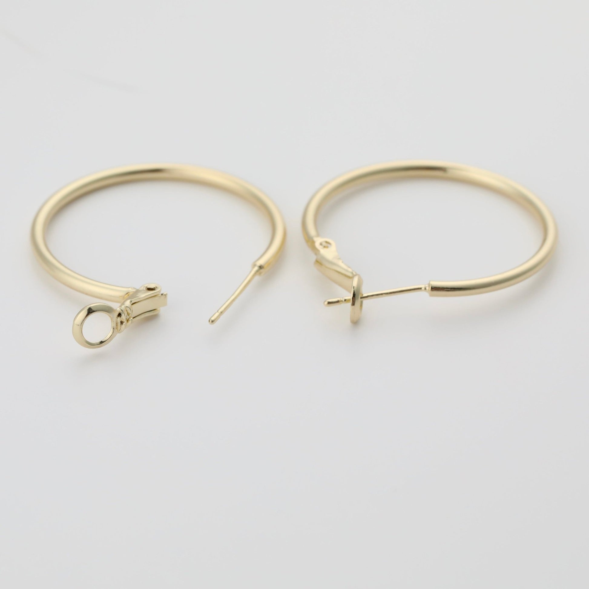 Large Gold Hoop Earrings 20/30/40/ 50/60/70mm 14k Gold Plated Big Hoop - Moboduc Custom Jewelry