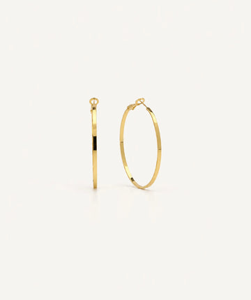 Endless Large Thin Hoop - Silver