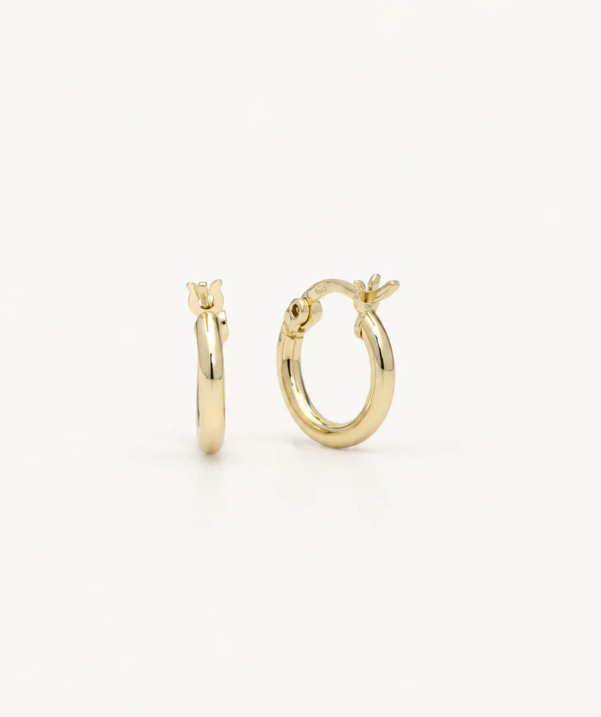Gold Small Plain Hoop Earrings