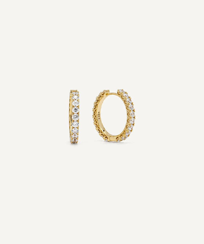 Medium Pavé Hoop Earrings