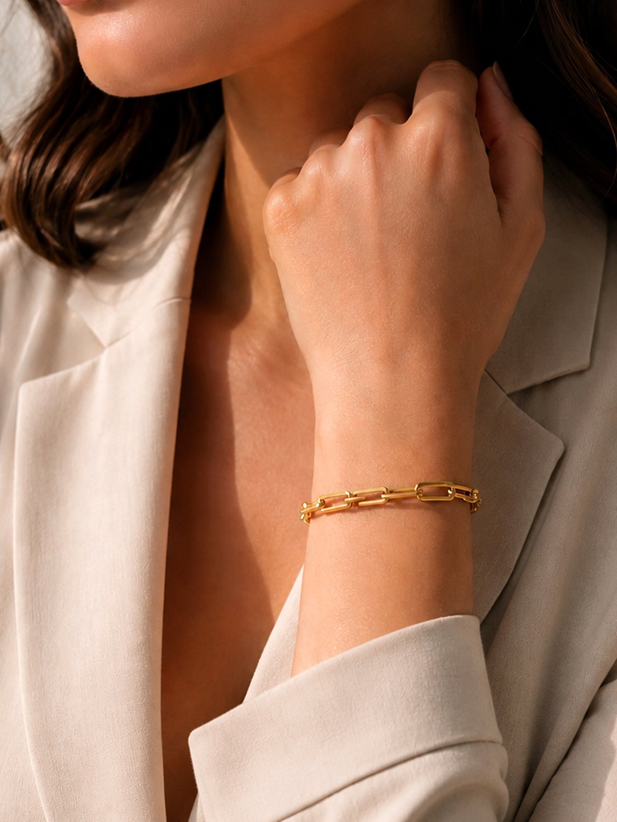 mob category bracelets on model