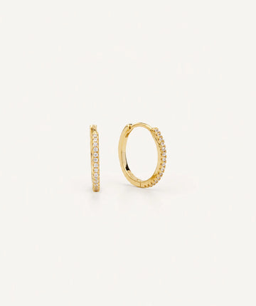 Small Pavé Hoop - Gold