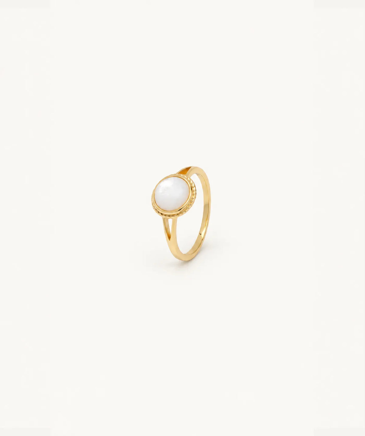 Gold Mother of Pearl Ring