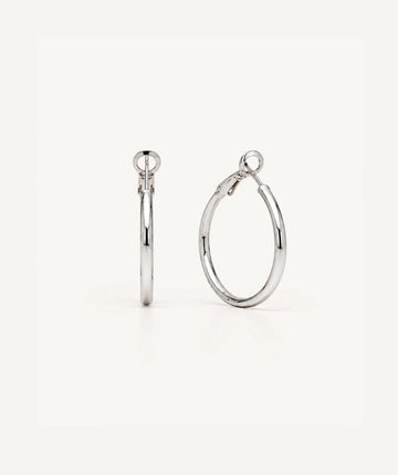 Endless Large Thick Hoop - Silver