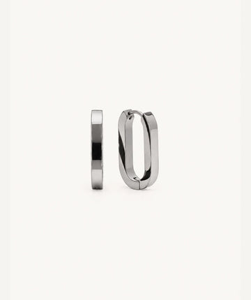 Rectangular Hoop Silver