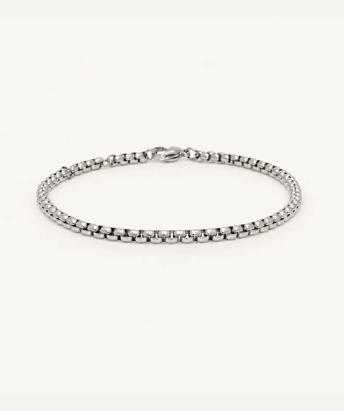 Men's Silver Thin Chain Bracelet