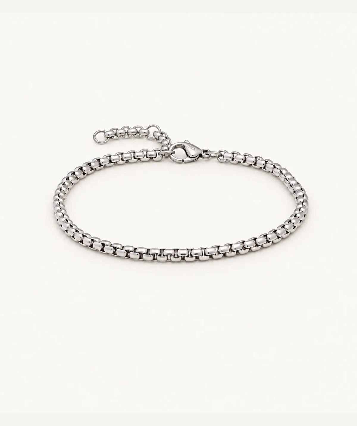 Men's Silver Thin Chain Bracelet