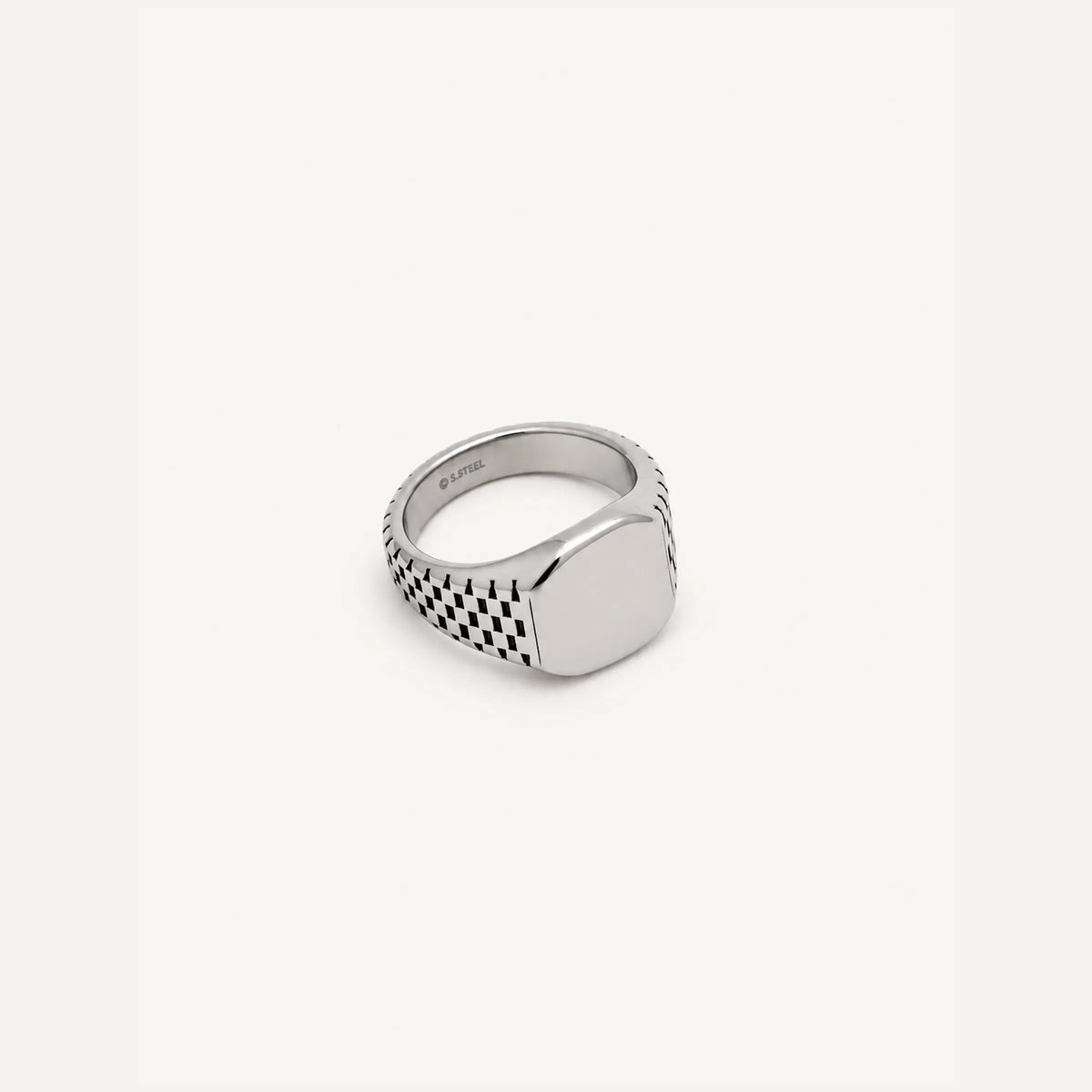 Silver Watch Signet Ring
