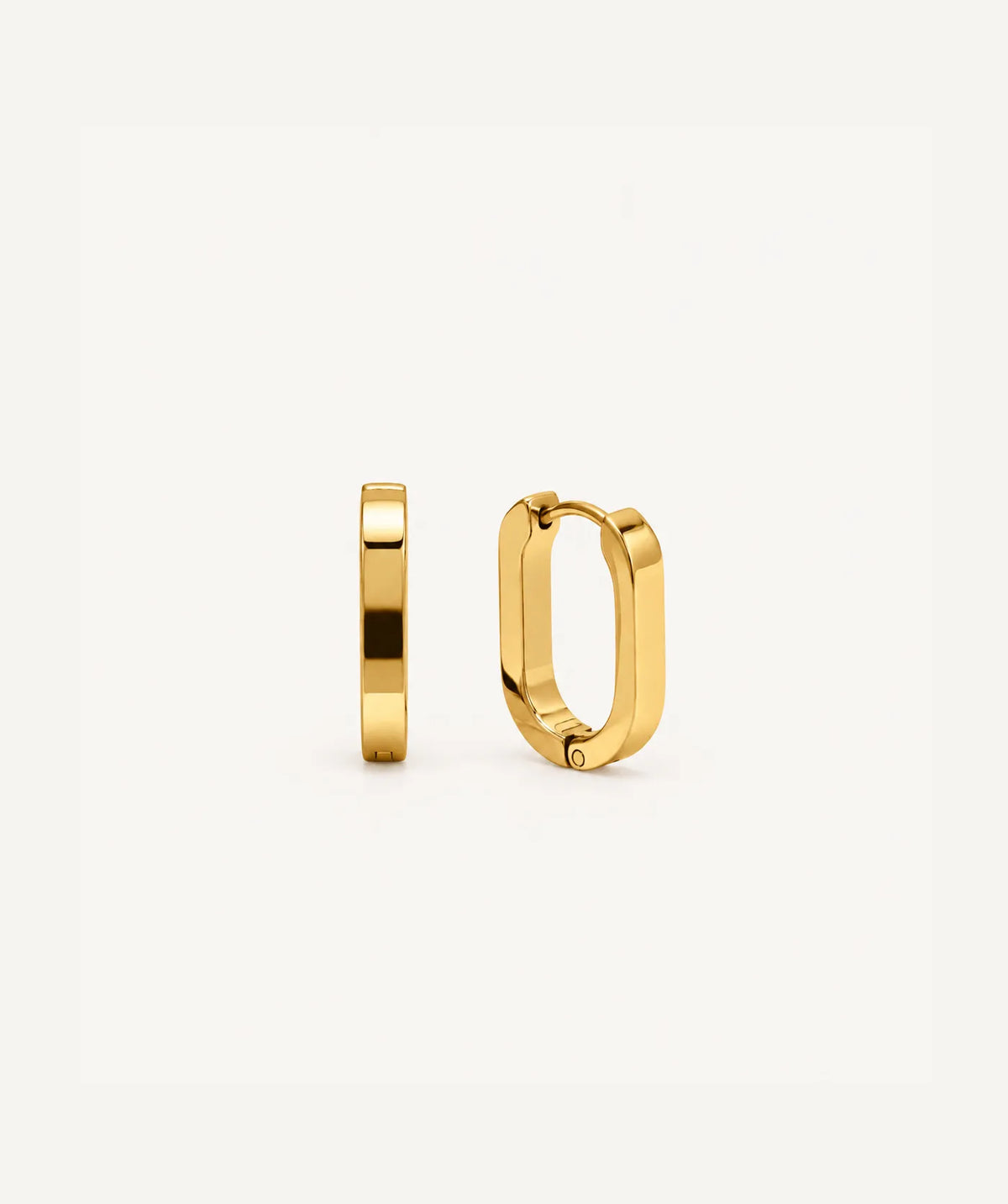 Gold Rectangular Hoop Earrings