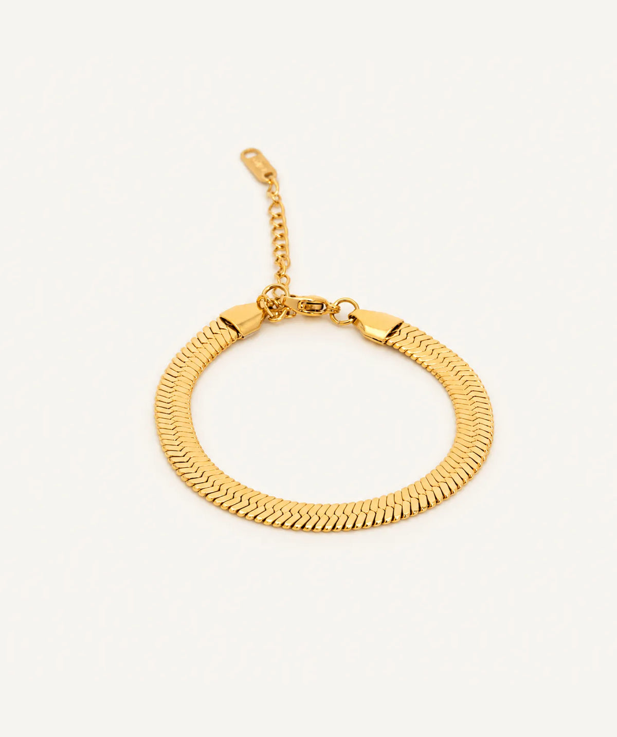 Women's Gold Herringbone Chain Bracelet
