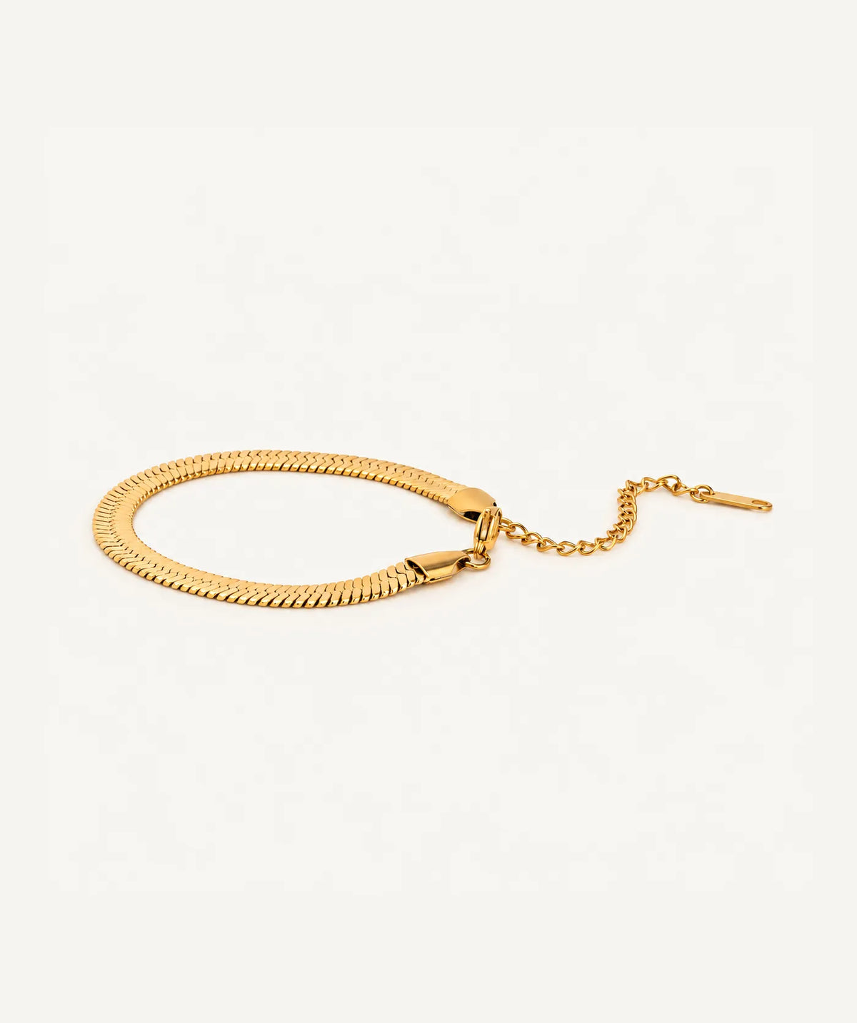 Women's Gold Herringbone Chain Bracelet