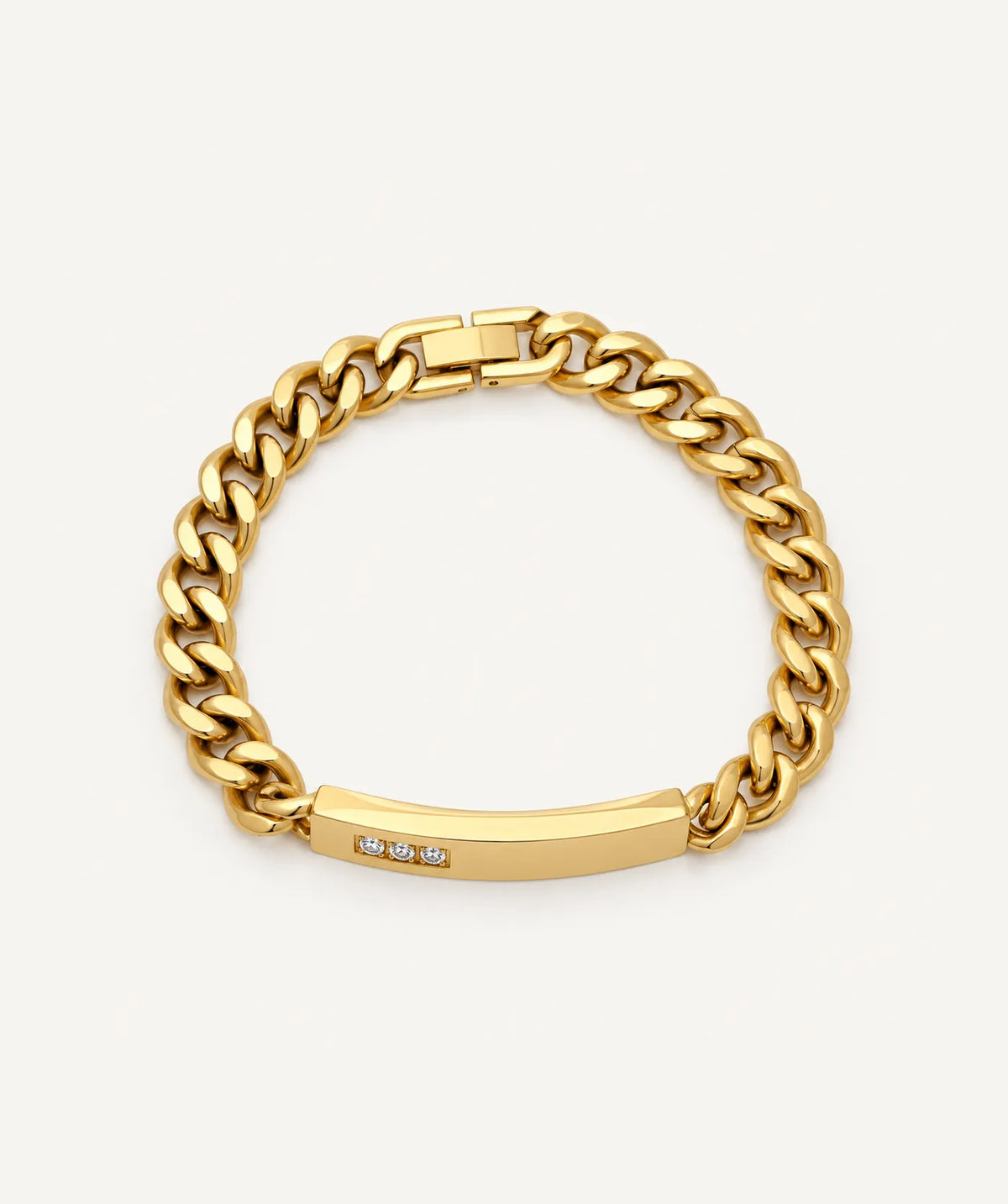 Men's Gold Thick Bar Bracelet