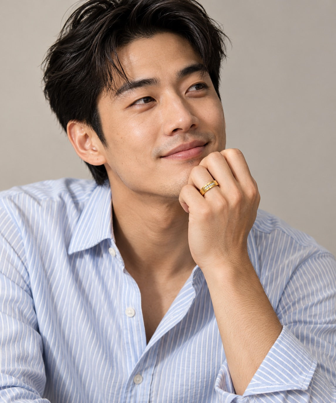 Seven Stone Ring on model