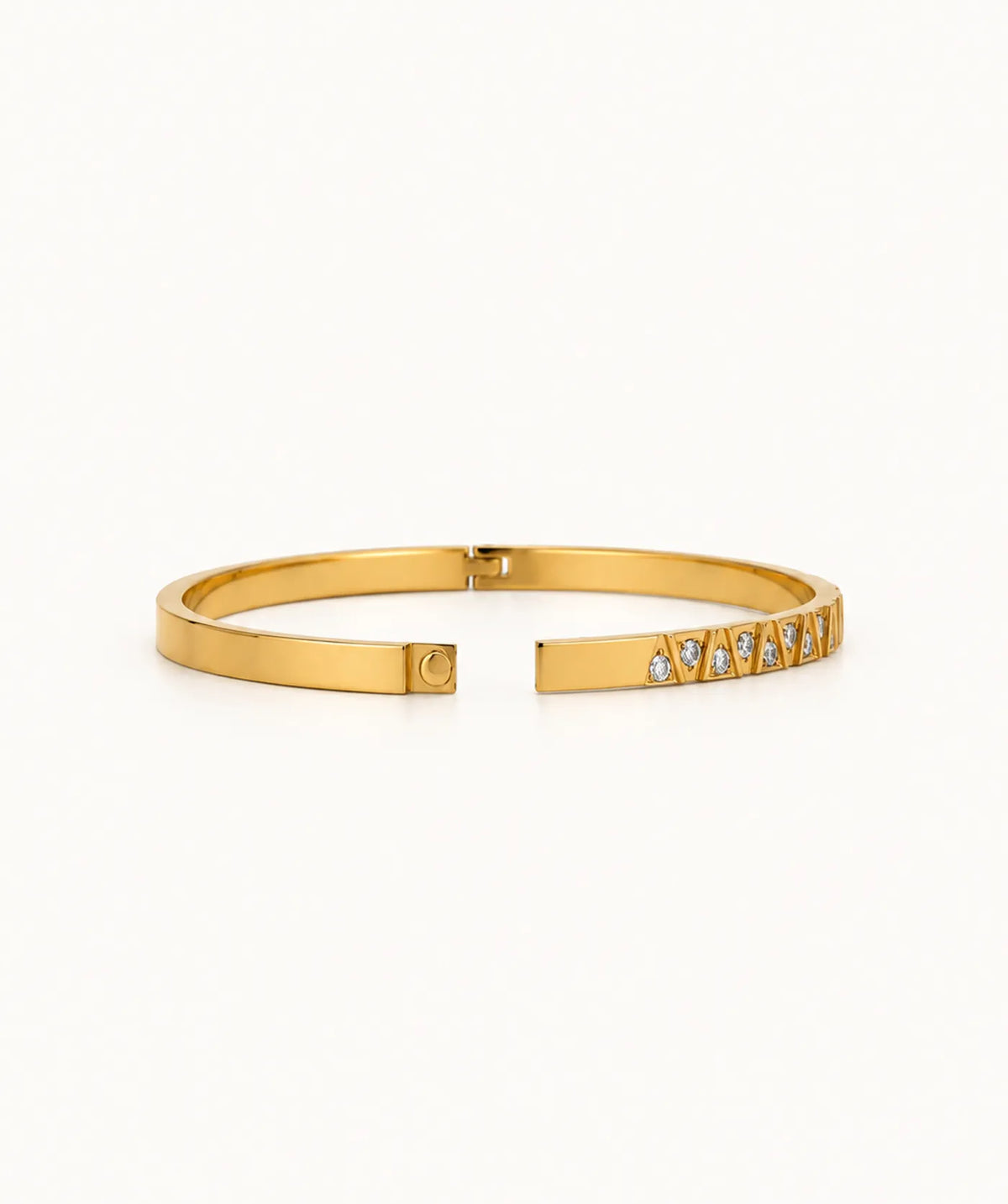 Gold Triangle Pavé Bangle