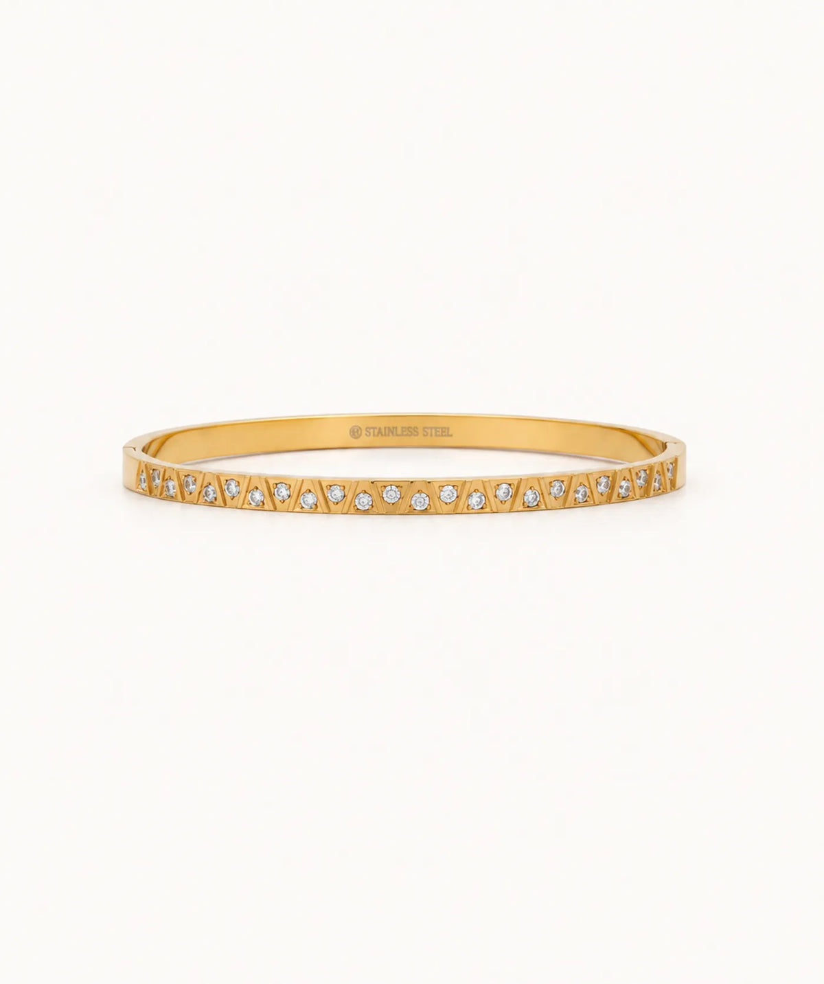 Gold Triangle Pavé Bangle