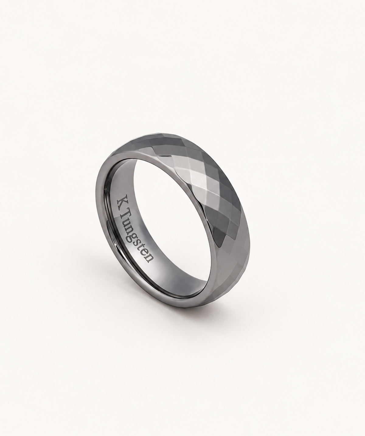 Silver Triangle Tungsten Ring