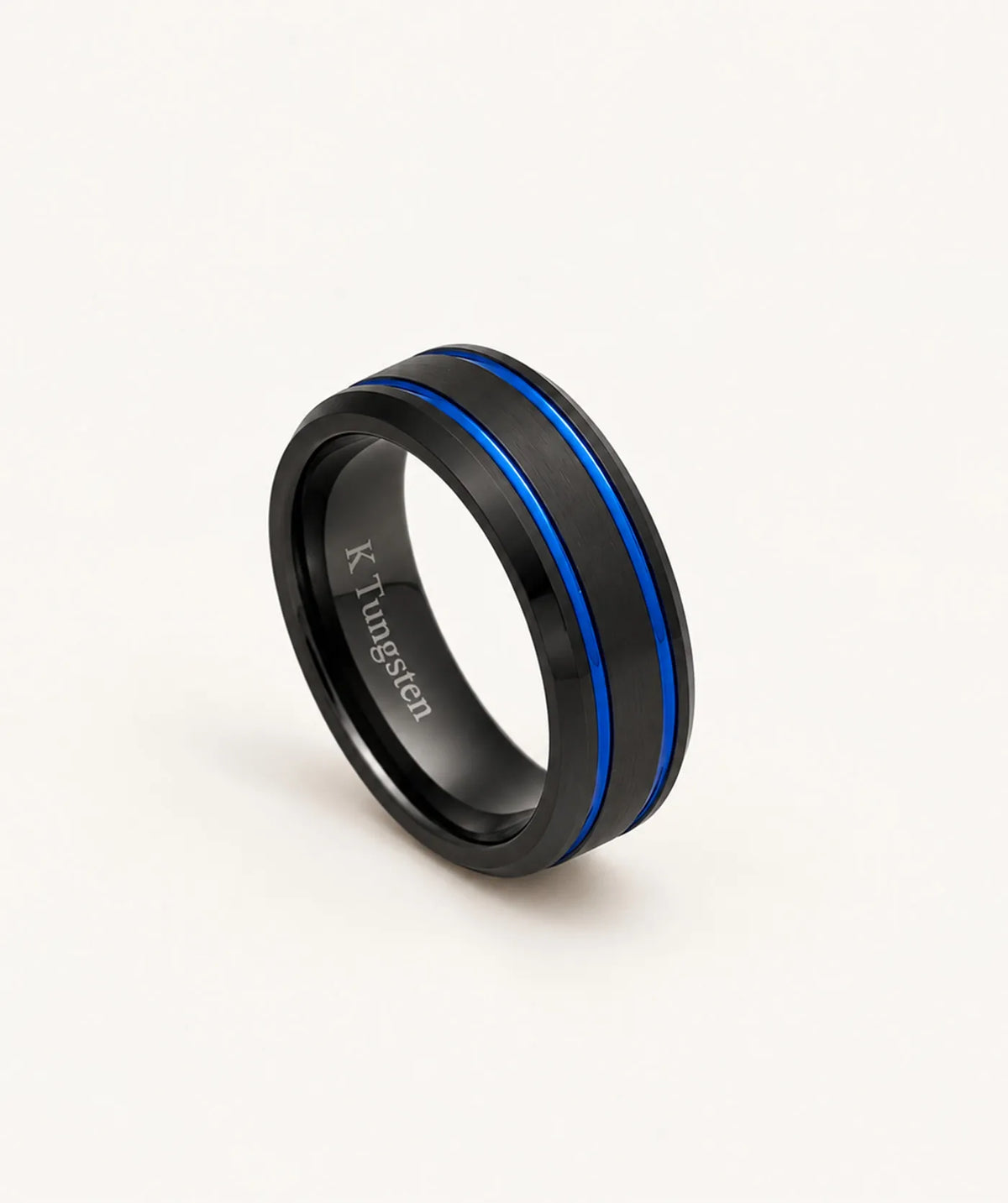 Blue Tungsten Ring – view 4