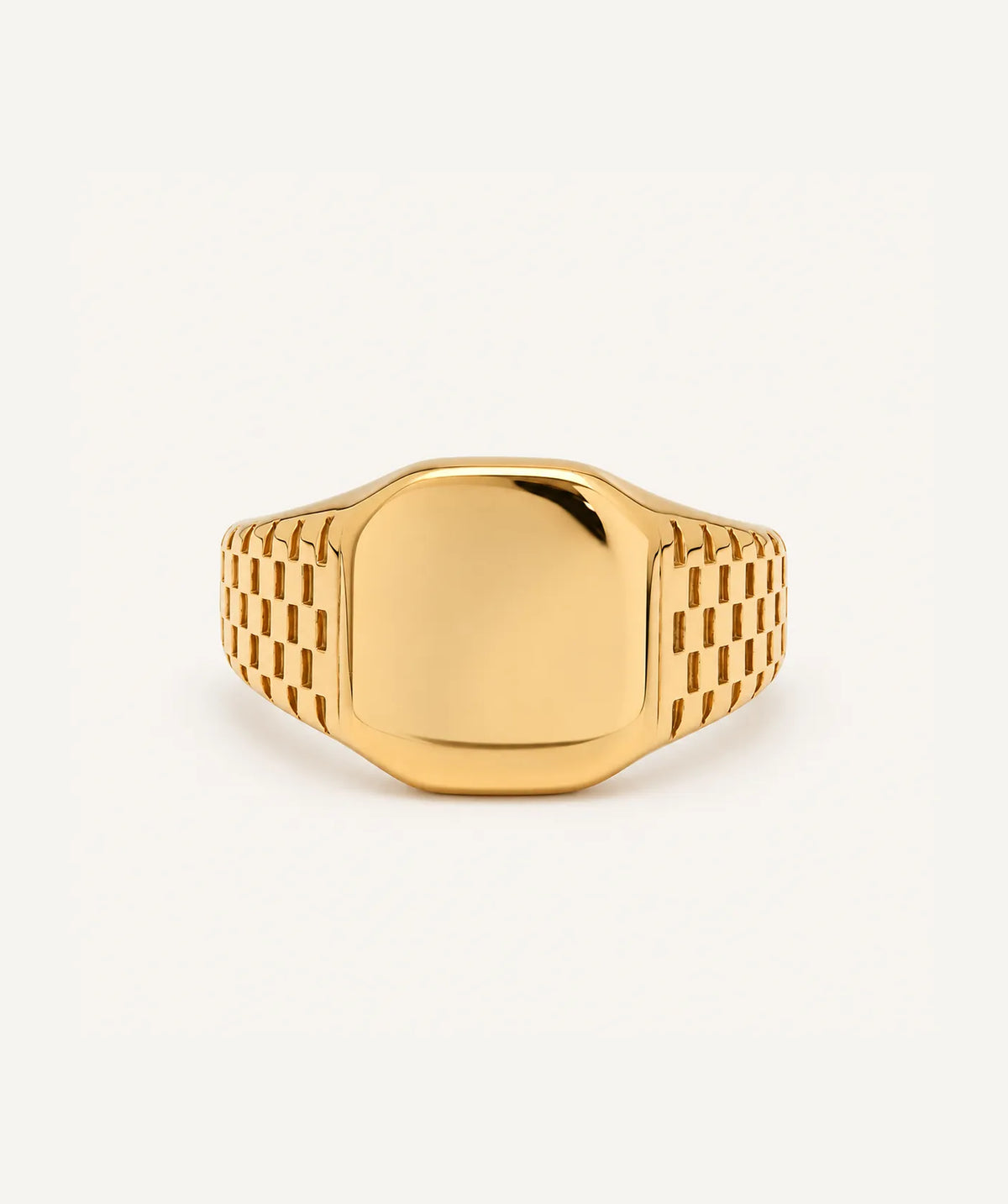 Gold Watch Signet Ring