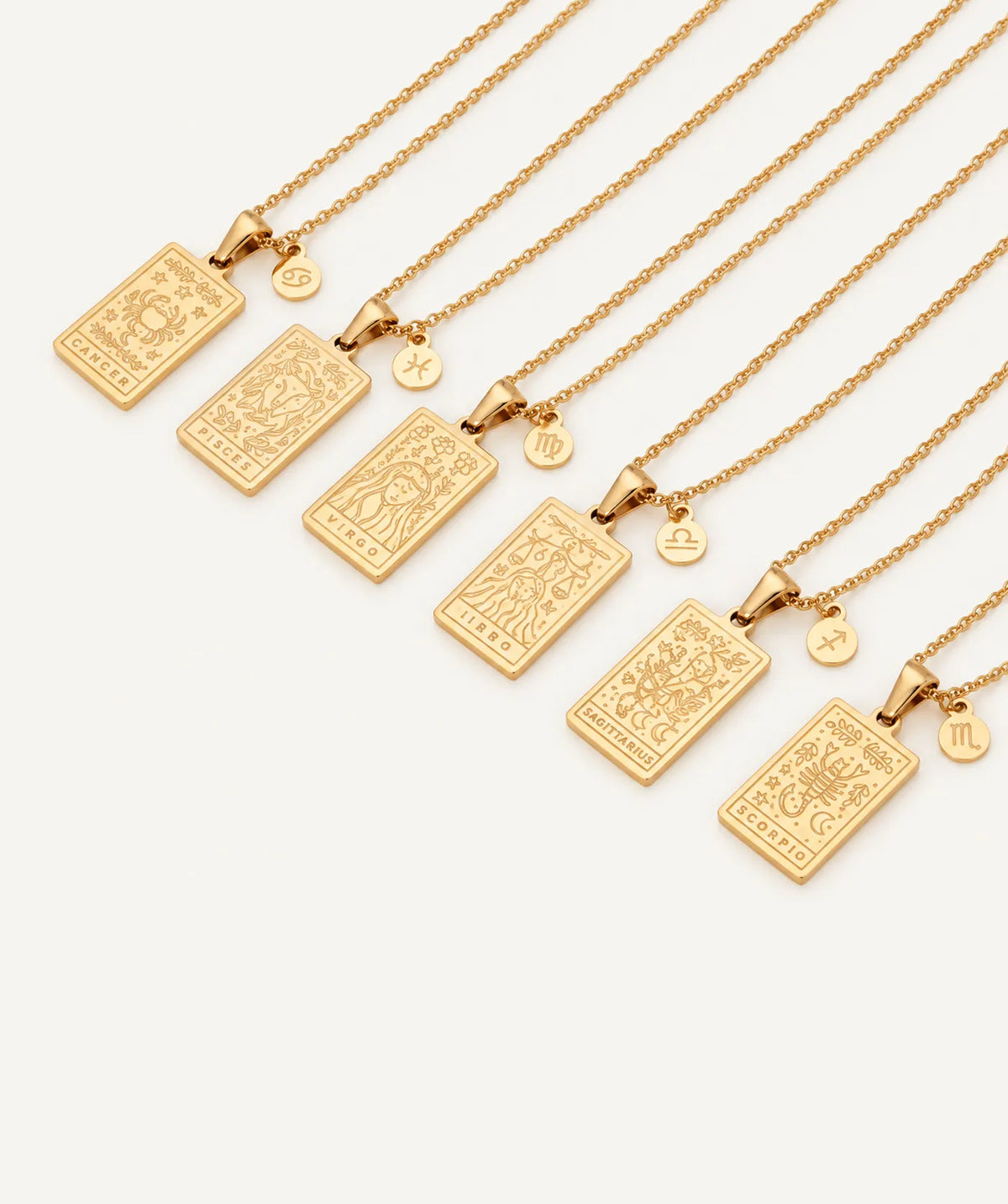 Gold Zodiac Pendant Necklace