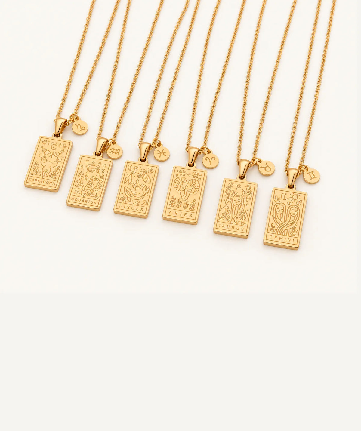 Gold Zodiac Pendant Necklace